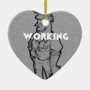 arbeidstijd keramisch ornament