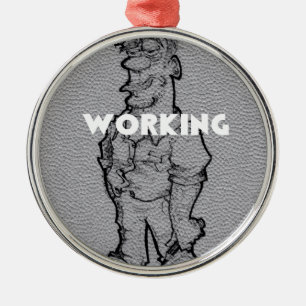 arbeidstijd metalen ornament