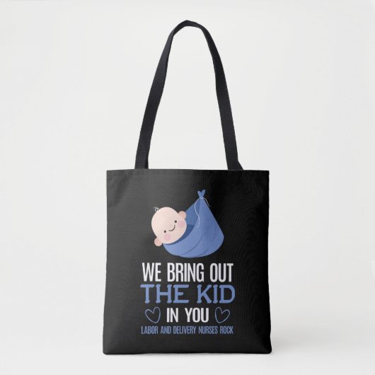 Arbeidsvoorziening Verpleegkundige Cute Doula Baby Tote Bag (Voorkant)