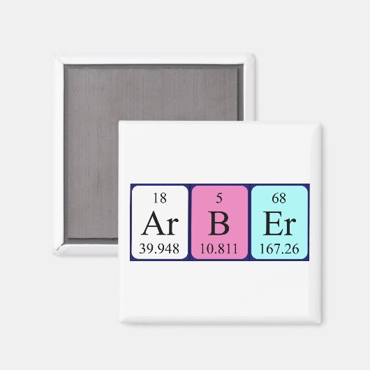 Arbër periodiek table name magnet (Voorkant / Achterkant)