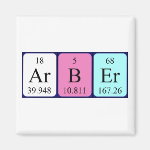 Arbër periodiek table name magnet