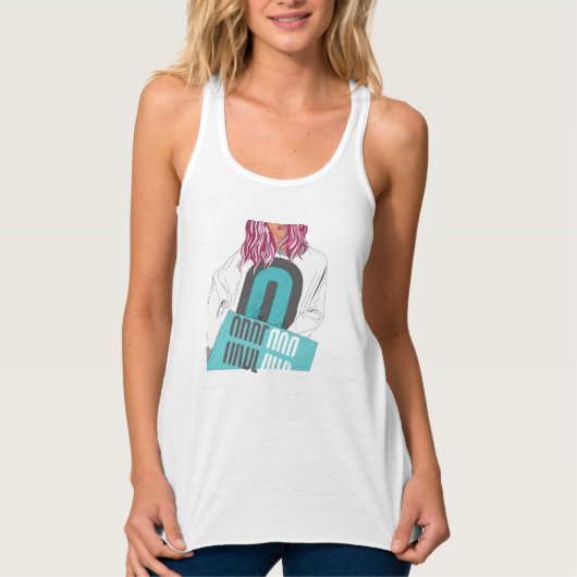 Arberor Flowy Racerback Tanktop voor dames (Voorkant)