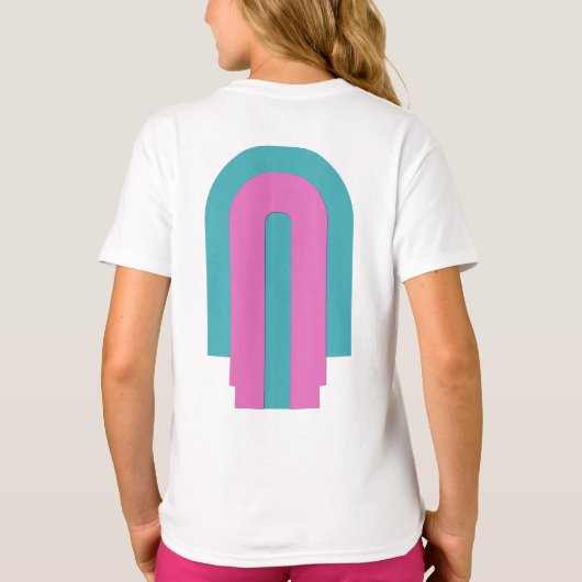 Arberor Girls’ Basic T-shirt – Vet grafisch ontwer (Achterkant)