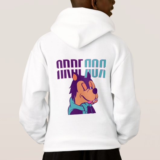 Arberor Kids Hoodie – Modern Gradient Block Logo  (Achterkant)