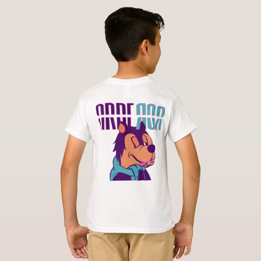 Arberor Kinder Jongens Cartoon T-Shirt – Leuke Gra (Achterkant volledig)