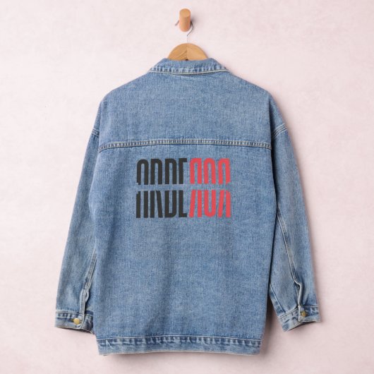 Arberor Logo Denim Jacket – Rood & Zwart Modern (Hangar)