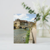 Arbois, brug over de rivier briefkaart (Staand voorkant)