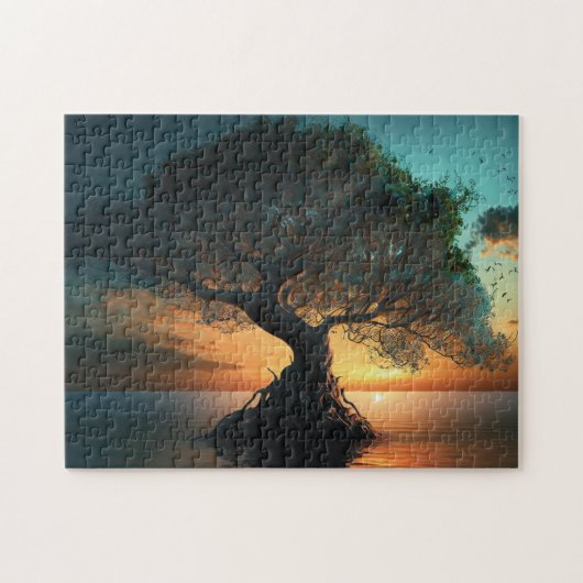 Árbol de la Vida junto al Mar - Puzzle Sereno  Legpuzzel (Horizontaal)