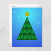 Árbol de Navidad 3D Serio y elegante Feestdagenkaart (Voorkant / Achterkant)