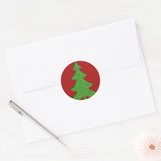 Arbol de Navidad - calcomanía Ronde Sticker (Envelop)
