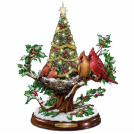 Arbol de navidad con pajaritos staand fotobeeldje 