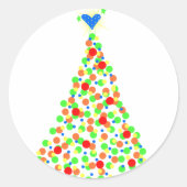 Árbol de Navidad Ronde Sticker (Voorkant)