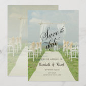 Arbor Beach-huwelijk Save The Date (Voorkant / Achterkant)