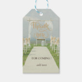 Arbor Beach Wedding Dank u Gift Labels Cadeaulabel (Voorkant)