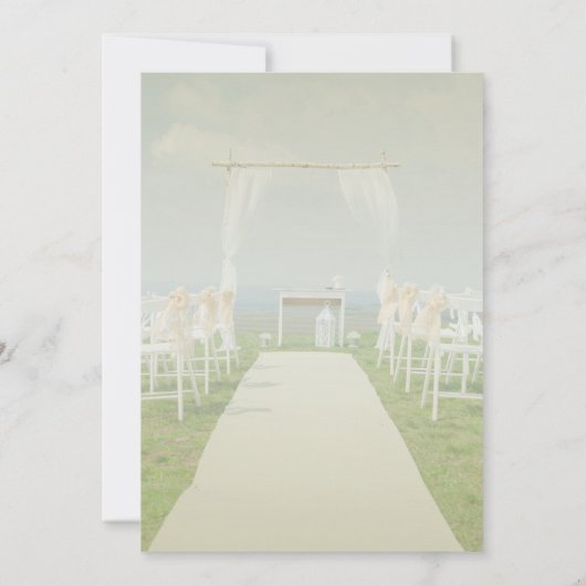 Arbor Beach Wedding String Lights Kaart (Achterkant)