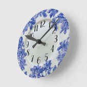 Arbor Blauw Blauw Bladeren Muur Klok (Hoek)