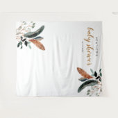 ARBOR Boheemse Veren Groenery Baby Shower Wandkleed (Voorkant (horizontaal))