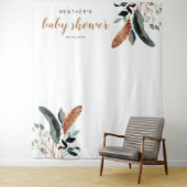 ARBOR Boheemse Veren Groenery Baby Shower Wandkleed (In situ)