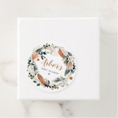 ARBOR Bohemian Feather Greenery Wreath Boho Bedankjes Labels (In situ)
