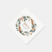 ARBOR Bohemian Feather Greenery Wreath Boho Servet (Hoek)