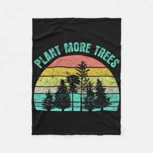 Arbor Day 2021 Plant Meer Natuur van de Trees Retr Fleece Deken
