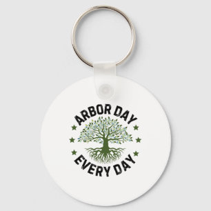 Arbor Day Dagelijkse Natuur Lover Vintage Happy Ar Sleutelhanger