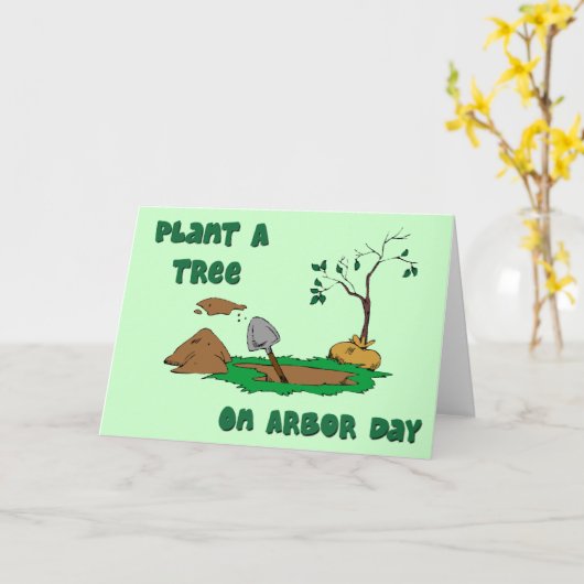 Arbor Day-plant een Kaart (Gele Bloem)