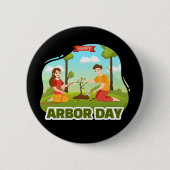 Arbor Day Ronde Button 5,7 Cm (Voorkant)
