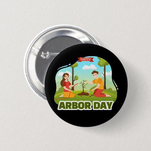 Arbor Day Ronde Button 5,7 Cm (Voorkant /achterkant)