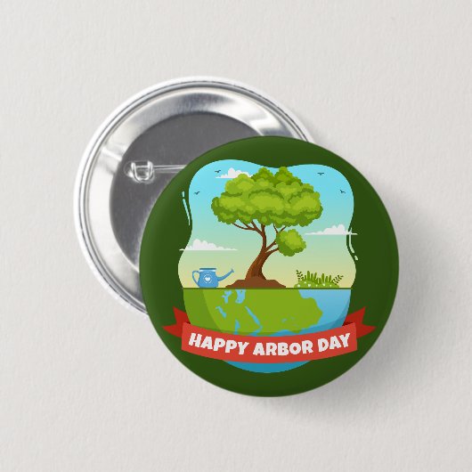 Arbor Day Ronde Button 5,7 Cm (Voorkant /achterkant)