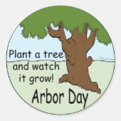 Arbor Day Ronde Sticker (Voorkant)