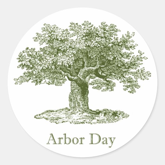 Arbor Day Ronde Sticker (Voorkant)