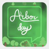 Arbor Day Square Stickers (Voorkant)
