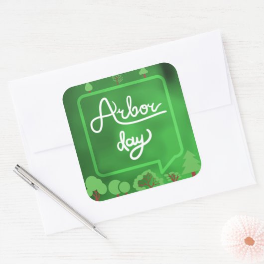 Arbor Day Square Stickers (Envelop)