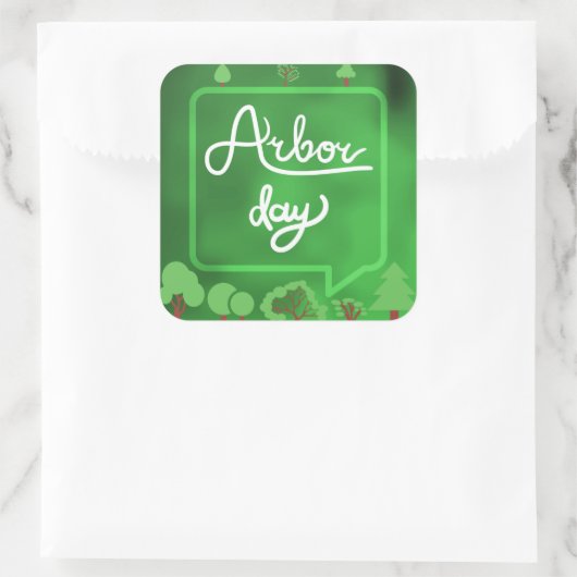 Arbor Day Square Stickers (Tas)