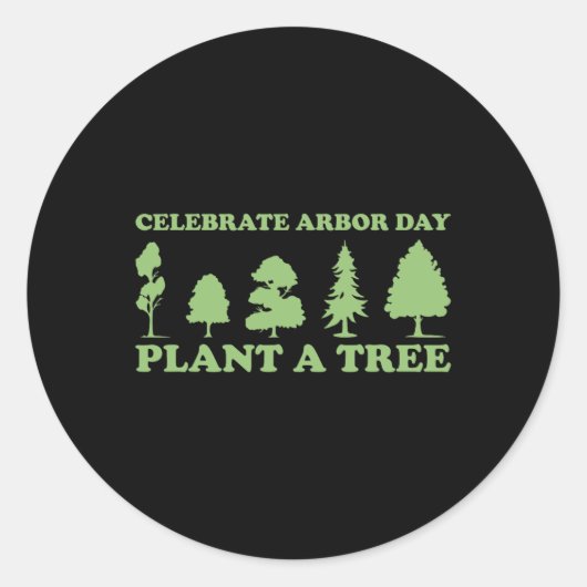 Arbor Day Tree Care Plant Meer Bomen Ronde Sticker (Voorkant)
