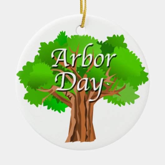 Arbor Day Tree-feestdag Keramisch Ornament (Voorkant)