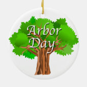 Arbor Day Tree-feestdag Keramisch Ornament (Achterkant)
