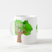 Arbor Day Tree-feestdag Koffiemok (Voorkant links)
