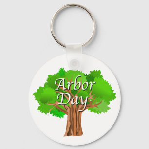Arbor Day Tree-feestdag Sleutelhanger