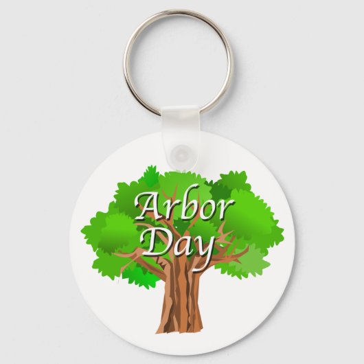 Arbor Day Tree-feestdag Sleutelhanger (Voorkant)