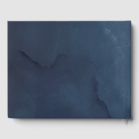 Arbor of Rozen Bruiloft Navy Blauw Gastenboek (Achterkant)