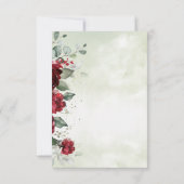 Arbor of Rozen Wedding 2 Meal Choice RSVP Card Kaartje (Achterkant)