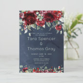 Arbor of Rozen Wedding Invitation Suite Kaart (Staand voorkant)