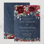 Arbor of Rozen Wedding Invitation Suite Kaart (Voorkant / Achterkant)