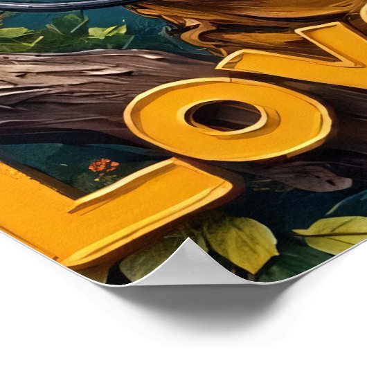 Arboreal Anthem: Honeyed Notes van het Beer Poster (Hoek)