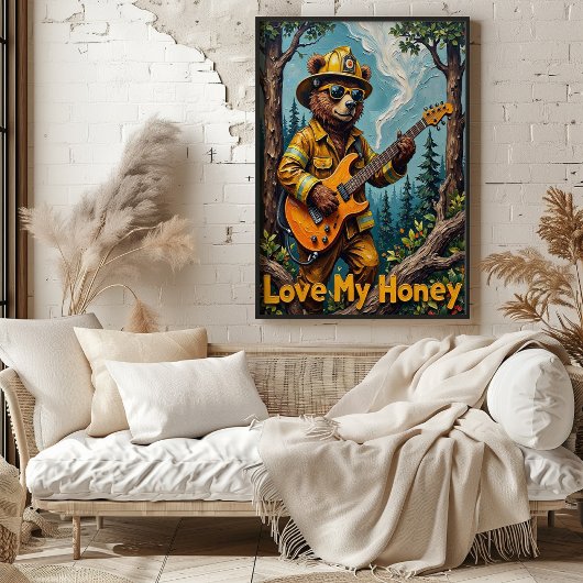 Arboreal Anthem: Honeyed Notes van het Beer Poster