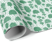 Arboretum 230715 - Forest Green on White Cadeaupapier (Rol Hoek)