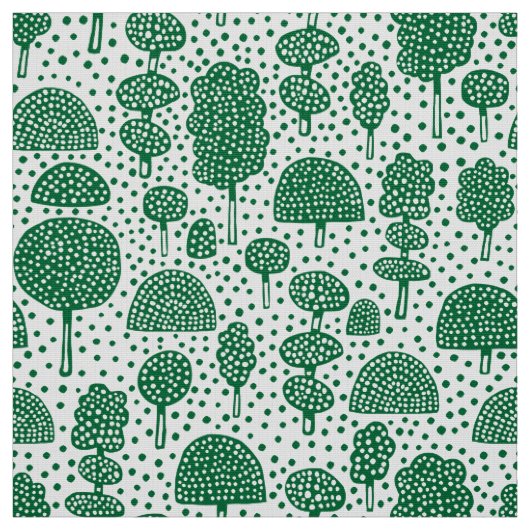 Arboretum 230715 - Forest Green on White Stof (Swatch)