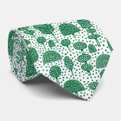 Arboretum 230715 - Forest Green on White Stropdas (Opgerold)